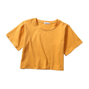 Moda verano Oversize Boxy Fit Full Cotton Camisetas de mujer Custom Casual manga corta Camisetas cuello redondo para mujeres - Product Image 4