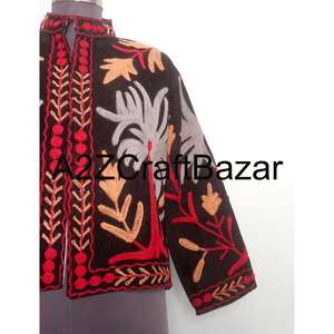 Chaqueta Corta Étnica Bordada a Mano, Chaquetas Cortas para la Temporada de Invierno, Ropa de Abrigo Tradicional de Moda al por Mayor para Mujer - Product Image 2