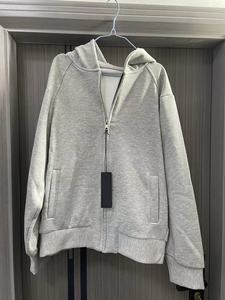 H5528 automne hiver nouveautés poids lourd 500 Gsm coton mélanges sweats à capuche zippés sweats à capuche vierges pour hommes pour femmes - Product Image 6