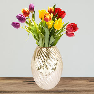 Florero de Metal atractivo de lujo Diseño moderno Color cobre de alta calidad para la decoración del hogar y la fiesta Precio mínimo - Product Image 2