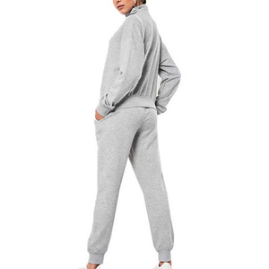 Unisex Custom Fitness <b>Pullover</b> Tracksuit Sweatpants Cotton Material Gym Jogging 2 Pcs Set Women's Training Customized Logo - Product Image 4