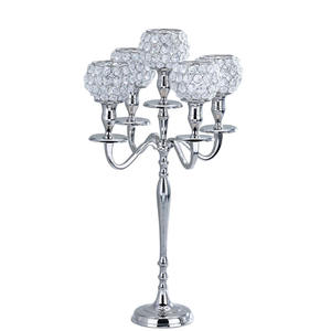 Candelabro de cristal alto, centro de mesa, decoración antigua de boda, nuevo diseño, candelabro hecho a mano de Metal superventas - Product Image 6