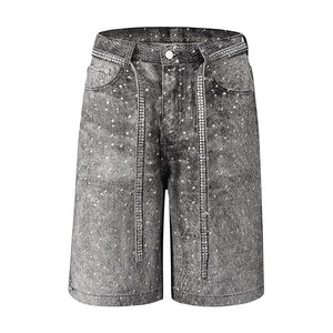 กางเกงขาสั้นสำหรับผู้ชายประดับพลอยเทียมระยิบระยับสำหรับใส่แสดงโลโก้ได้ตามต้องการ - Product Image 1