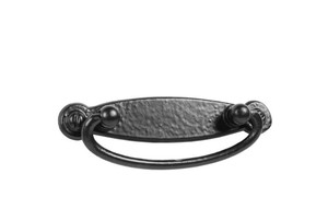 Poignées de cercueil en fonte d'alliage galvanisé et zingué, noires, 5 pouces, emballage en sac, vente en gros - Product Image 2