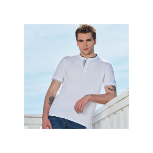 Abiti estivi di alta qualità per uomo t-shirt in cotone maniche corte girocollo di colore bianco - Product Image 1
