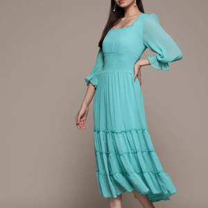 Angel Sleeve Smocked Bishop Dress - Perfect for Independence Day