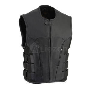 Chaleco De cuero resistente para hombre, ropa informal, Chaleco de cuero de secado rápido para hombre para trabajo o uso al aire libre - Product Image 1