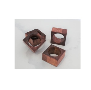 Anneaux de serviette en bois faits à la main pour les tables raffinées, les mariages, les réunions festives, les hôtels, les restaurants et les maisons élégantes - Product Image 6