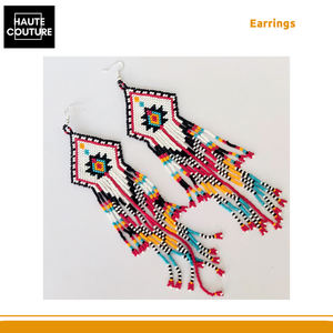 Pendientes Aztecas Bordados a Mano de Alta Calidad de 15 cm para Mujer - Proveedor Mundial para Pedidos al por Mayor al Mejor Precio - Product Image 4