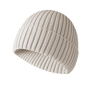 Gorro de pescador acanalado corto de esquí en blanco para niños de diseñador personalizado al por mayor - Product Image 6