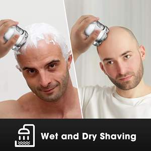 Rasoir rotatif électrique de voyage avec écran LED, étanche IPX7, moteur rapide, pour hommes chauves, rasage humide/sec du visage - Product Image 4