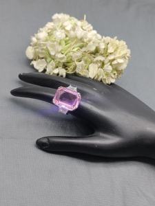 แหวนทองเหลืองชุบโรเดียมประดับเพชรซิคอน รุ่นคลาสสิค รหัสสินค้า-5968 E - Product Image 5