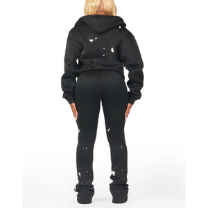 Ensemble de survêtement pour femmes, jogging décontracté, ensemble sans couture, confortable, respirant, tenue de sport pour l'entraînement et la course à pied - Product Image 1