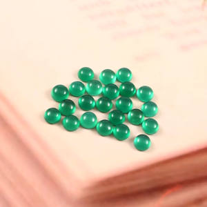 10X10mm Naturel Vert Onyx Dos Plat Cabochon Semi-Précieux À La Main En Vrac Pierres Précieuses Fabrication De Bijoux En Gros Lot AAA ++ Qualité - Product Image 3