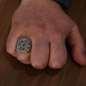 925 Sterling <b>Silver</b> <b>Mens</b> Gemstone <b>Ring</b> with Cut Stone Setting <b>for</b> Wedding or Everyday Wear-GRS Certified - Product Image 2
