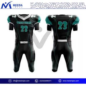 เครื่องแบบฟุตบอลอเมริกันแบบแห้งเร็วของผู้ชายชุดฟุตบอลแบบ100% น้ำหนักเบาพิมพ์ชื่อทีมและโลโก้แบบกำหนดเองระบายอากาศได้ - Product Image 2