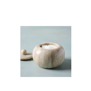 3 in 1 Marble Salt and Pepper <b>Box</b> and Spice Jar <b>Storage</b> Container Wood Triple Cellar Bowls With Handmade Use - Product Image 6