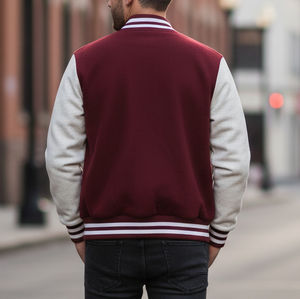 Veste d'hiver décontractée en molleton 100% coton OEM pour homme, veste de sport de basketball avec logo personnalisé en relief - Product Image 6