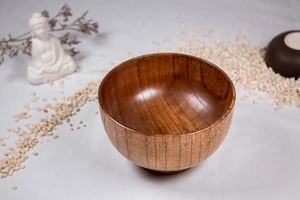 Juego de ensaladeras de madera de acacia grande de etiqueta privada, utensilios de servicio ecológicos para ensalada de frutas, cuencos de madera ARTISAN AURA para fiestas - Product Image 3