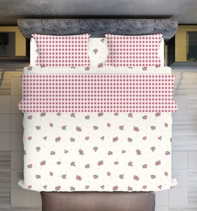 Ensemble de literie en tissu microfibre de qualité supérieure Queen Size Blossom avec 1 drap plat et 2 taies d'oreiller douces pour une utilisation en hôtel - Product Image 3