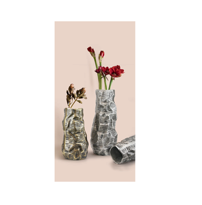 Jarrones de metal martillado fábrica directa Floreros de metal de hierro Floreros de metal antiguo de hierro martillado personalizados - Product Image 5