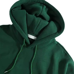 Último diseño Ropa de invierno transpirable Sudaderas con capucha casuales para hombres Mezcla de poliéster/algodón Sólido Liso teñido Alta calidad Ligero - Product Image 3