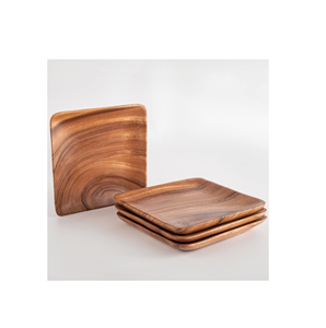 Assiettes en bois à faible MOQ pour la maison, la cuisine, le restaurant, le service de fruits, nouvelle assiette en bois d'acacia - Product Image 2
