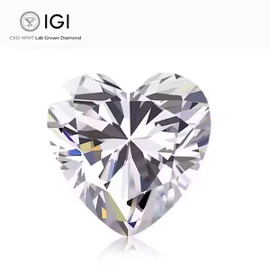 IGI certifié VS1 clarté CVD diamants E couleur fiançailles mariage bijoux fins diamants en vrac en forme de coeur laboratoire cultivé - Product Image 1