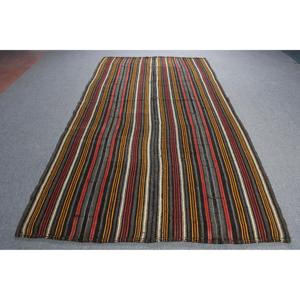 Tapis de 6,3 x 9,6 pieds, tapis turc vintage, tapis oriental en laine noire - Product Image 1