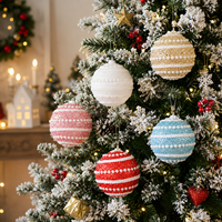 Boule de Noël multicolore 8 cm en mousse, décoration intérieure Navidad, décoration de sapin de Noël, boule colorée