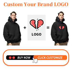 Sudadera con Capucha de Punto para Hombre, de Algodón, Manga Larga, Estampada, Talla Grande, Lisa, Teñida, Personalizada con Bordado - Product Image 6