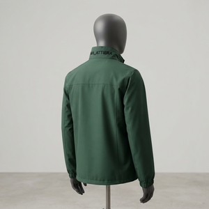 <b>Men</b> Green Hooded Windbreaker <b>Jacket</b> Full Zip Lightweight Outdoor <b>Running</b> Sports Shell <b>Jacket</b> with Drawstring Hood - Product Image 6