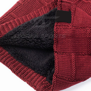 Knitted Soft Wool/Cotton Jacquard Beanie Hats Warm Winter Outdoor Headwear Stretchy Lightweight Casual Fashion Gear Customized - Product Image 6