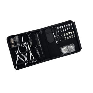 ASB Kit d'outils d'extension de cheveux blanc mat pince à micro-perles en acier inoxydable ciseaux de coupe de cheveux pour pince en coton 5mm - Product Image 1