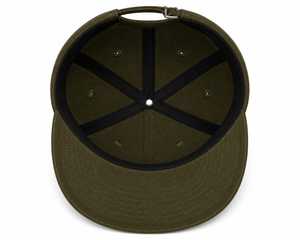 Casquette Snapback 5 Panneaux Brodée 3D Olive Crown, Visière Plate, Vert Olive Premium, Sport Décontracté - Product Image 5