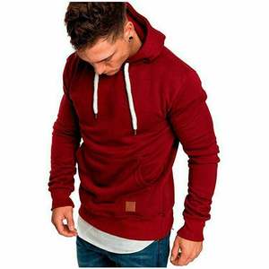 Sudadera con Capucha Personalizada para Hombre, Estilo Urbano, Informal, Holgada, con Bolsillo, de Poliéster/Algodón, Impermeable, Transpirable, Forrada de Felpa - Product Image 3