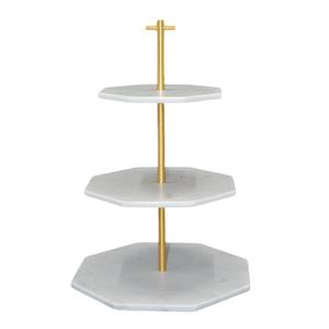 <b>Marble</b> And Wood <b>Cake</b> <b>Stand</b> For Kitchen Use Fancy <b>Cake</b> <b>Stand</b> With White <b>Marble</b> And Wood Finished Kitchenware item - Product Image 4