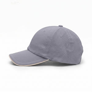 Casquette de baseball Injae Gray à 6 panneaux, réglable, respirante, avec logo brodé, style sportif, pour l'extérieur, printemps-été, unisexe adulte - Product Image 2
