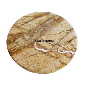 Tabla de cortar redonda de mármol, tabla de queso de diseñador hecha a mano de alta calidad, tabla de cortar clásica y elegante al por mayor - Product Image 4