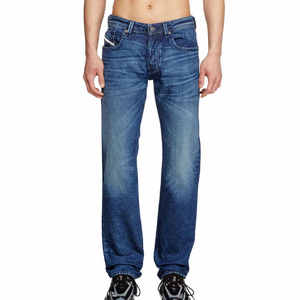 กางเกงยีนส์ลำลองผู้ชายสไตล์วินเทจสีเข้มกลางแบบตรง ผลิตตามสั่งขายส่ง ผ้าโพลีเอสเตอร์/คอตตอน รุ่นใหม่ล่าสุด - Product Image 1