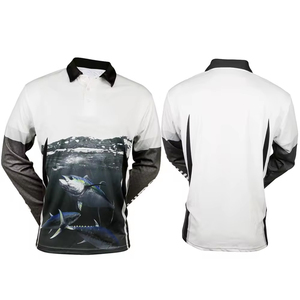 Chemises de pêche personnalisées manches longues Maillots de pêche zippés vêtements Meilleur prix le plus bas Vente en vrac - Product Image 6