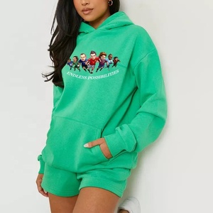 Sudadera Moderna para Mujer, Cuello Redondo, 100% Algodón Felpa, Primavera, Estilo Holgado, Casual, Manga Larga, Moda Urbana - Product Image 3