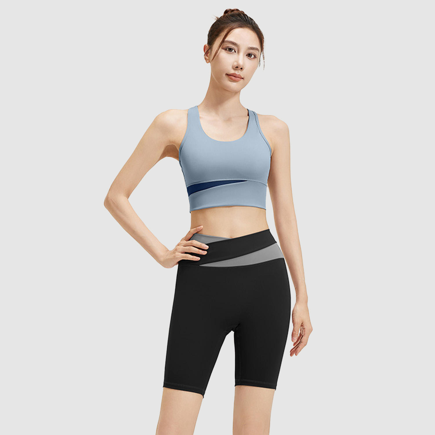 Grayish Blue + Black