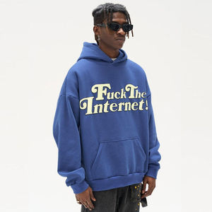 Ropa de calle personalizada Hip Hop 100% algodón peso pesado Puff estampado Sudadera con capucha pulóver 3D Puff estampado sudaderas con capucha para hombres - Product Image 1