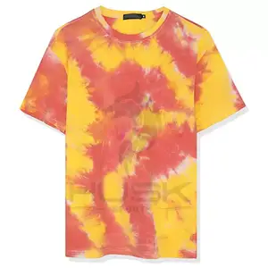 Kostenlose Probe Hot Selling Custom Grün Rot Tiedye Unisex Sommer Bunte T-Shirt T-Shirts Tie-Dye Shirts Tie Dye T-Shirt