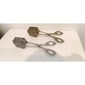 Pinces de service de cuisine en métal fini antique pour la cuisson de la salade du pain BBQ Ustensile de service pour la maison Hôtel Cuisine Outils Usage Article - Product Image 5