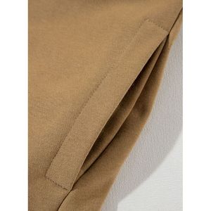 Venta al por mayor de encargo del logotipo de las mujeres de invierno 100% algodón Streetwear frente Sudadera con capucha con cuello alto y mangas largas - Product Image 4