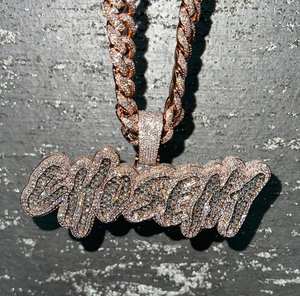 925 <b>Silver</b> Custom <b>Letter</b> Name Pendant Round Moissanite Diamond Hip Hop Jewelry Iced Out Charm Name <b>Necklace</b> Birthday Gift - Product Image 2