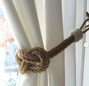 Curtain Jute <b>Tieback</b>..Curtain Holdback..Jute Rope..Window Decor - Product Image 2