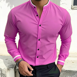 2025ใหม่เสื้อยืดแฟชั่นคอวีสำหรับผู้ชายเสื้อยืดสีพื้นเข้ารูปเข้ารูปเสื้อยืดเสื้อยืดแขนสั้นสำหรับผู้ชาย - Product Image 1